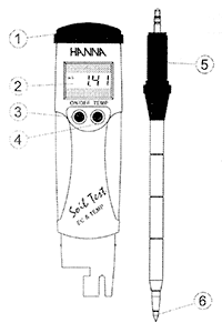 soil ec conductivity electrical hanna probe temp