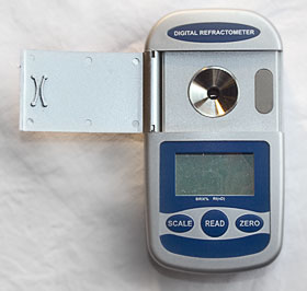 Palm Digiatal Refractometer also known as a Brix Meter