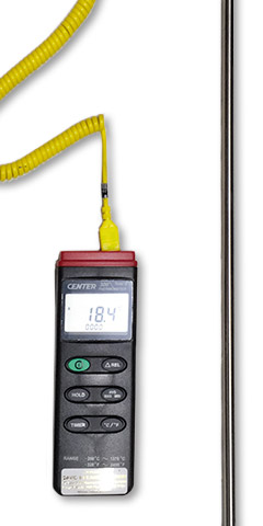 For measuring temperature in compost, hay or liquid.